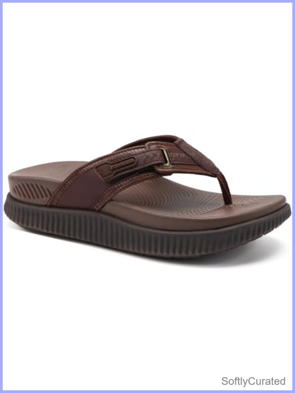 Orthotic Flip Flops Arch Support Platform Thong Sandals PU Leather Cushion